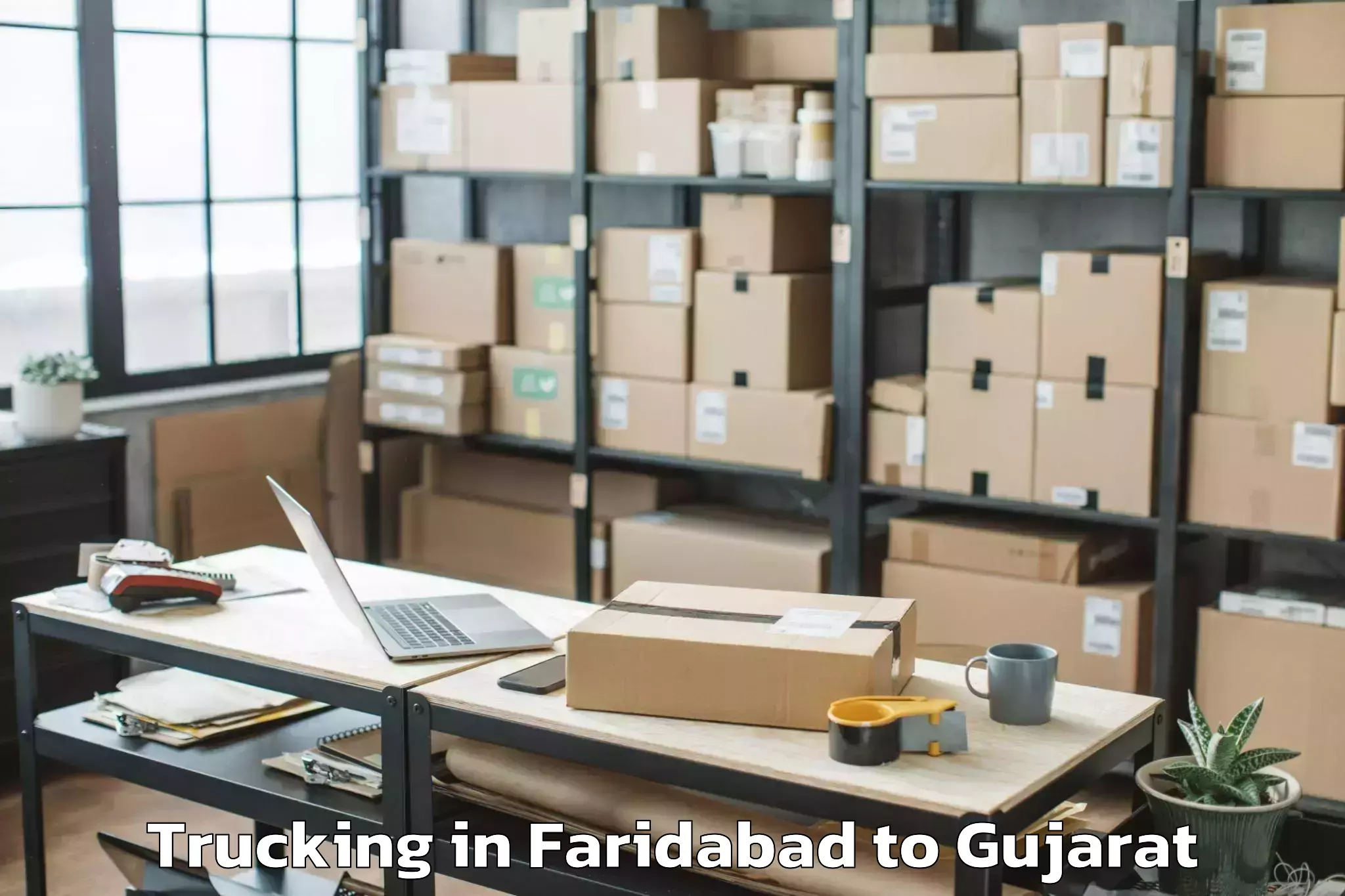 Top Faridabad to Changa Trucking Available